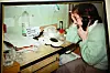 Dr. Vesna Bosanac u 'radnoj sobi' u podrumu bolnice, 1991.