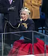 Pjevačica je na inauguraciji nosila kreaciju Schiaparellija Daniela Roseberryja.