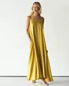 Nyra Slip satenska maxi haljina | Sunshine Yellow - 275 eura