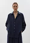 OYSHO lanena bluza s gumbima, 55,99 eura
