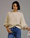 Heather pleteni pulover | Light Beige - 120 eura