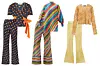 Komplet gemetrijskog uzorka - top s mašnom (2951 kn) i hlače (2383 kn) Diane Von Furstenberg; Net-a-Porter/ prugasti komplet - bluza (980 eura) i hlače (980 eura) Gucci; Matches Fashion/ komplet od mrežaste tkanine - majica (179 kn) i hlače (229 kn) Reserved