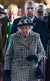 Queen Elizabeth II and Prince Andrew British Royals attend St Mary the Virgin church, Hillington, Sandringham, Norfolk, UK - 19 Jan 2020,Image: 493594648, License: Rights-managed, Restrictions: , Model Release: no, Credit line: Tim Rooke / Shutterstock Editorial / Profimedia