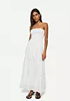 Bershka Velika haljina - white - 35,99 eura