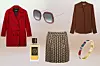 Kaput s dvostrukim kopčanjem Desigual/ sunčane naočale Isabel Marant; Ghetaldus/ parfem L‘Occitane Eau de Parfum Amber Almond/ mini suknja retro uzorka Amisu; New Yorker (119 kn)/ bluza Terranova/ narukvica Brosway; Dicta