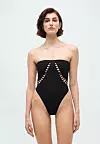 ADRIANA DEGREAS STRAPLESS CUT OUT SWIMSUIT - Kupaći kostim - black - 412,64 eura