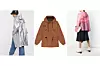 Kabanica metalik odsjaja Asos 99 funti/ anorak s kapuljačom Bershka 149,90 kn/ kabanica s natpisom 426 funti