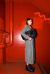 Loriblu mokasinke/ Tory Burch torba/ Twinset naušnice/ Twinset kaput / Twinset haljina