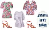 Haljina cvjetnog uzorka Stradivarius (sada 199,90 kn)/ midi rupičasta haljina Pull&Bear (sada 199,90 kn)/ mini haljina cvjetnog uzorka Zara (sa 229,90 kn na 149,90 kn)/ kombinezon tie-dye uzorka Bershka (sada 349,90 kn)/ sandale s remenčićima Zara (sa 549,90 kn a 349,90 kn)