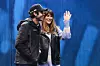 POLAND OUT Mandatory Credit: Photo by Jakub Porzycki/NurPhoto/Shutterstock (12618351m) Valentino Rossi and Francesca Sofia Novello during the 'One More Lap' event, organized to mark the end of Rossi's MotoGP career, as a part of the EICMA motorcycle show Valentino Rossi's 'One More Lap' event, Milan, Italy - 25 Nov 2021