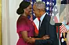 Sa suprugom Barackom Obama 2022. u Bijeloj kući, na događanju koje je priredio bivši predsjednik Joe Biden