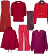 Haljina COS/ Pulover od kašmira Extreme Cashmere/ Šal Dries Van Noten/ Jakna Versace/ Parka Velvet/ Crvene traperice COS/ Džemper Valentino