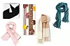 Šal u dvije boje Victoria Victoria Beckham; Heraldi web shop (1500 kn)/ pufasti šal Jil Sander; Heraldi web shop (2150 kn)/ šal s uzorkom Liu Jo (350 kn)/ šal s dugim resama H&M (59,99 eura)/ jednobojni šal Mango (169,90 kn)