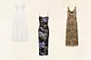 Tove bijela haljina (458 eura) / Carolina Herrera satenska haljina s cvjetnim uzorkom (1482 eura) / Zara haljina od tila s uzorkom (25,95 eura)