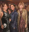 LONDON, ENGLAND - SEPTEMBER 18: Alexandra Shulman, Victoria Beckham and Anna Wintour attend the launch of