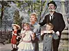 Glavni glumci filma ‘Mary Poppins‘; Karen Dotrice, Glynis Johns, Matthew Garber i David Tomlinson