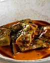 Agnolotti s osso bucom na kremi od batata