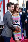 HOLLYWOOD, CA - JUNE 30: Actress Eva Amurri Martino (R) and husband Kyle Martino attend the premiere of Warner Bros. Pictures'