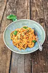 Linguini s kozicama.