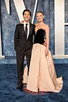 BEVERLY HILLS, CALIFORNIA - MARCH 12: (L-R) Justin Long and Kate Bosworth attend the 2023 Vanity Fair Oscar Party Hosted By Radhika Jones at Wallis Annenberg Center for the Performing Arts on March 12, 2023 in Beverly Hills, California. Amy Sussman/Getty Images/AFP (Photo by Amy Sussman/GETTY IMAGES NORTH AMERICA/Getty Images via AFP)