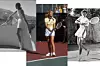 Farrah Fawcett i Katharine Hepburn na teniskom terenu