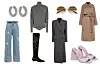 Naušnice Balenciaga/ Body dolčevitka Alexandre Vauthier/ Naočale Ray-Ban/ Kaput Joseph/ Traperice Miu Miu/ Čizme Totême/ Kaput Magda Butrym/ Natikače The Aticco