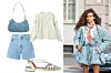 Čipkana bluza 49,99 € (376 kn) MANGO/ Calvin Klein traper šorc 79,99 € (602 kn) FASHION AND FRIENDS/ Miss Sixty torbica 92 € (693 kn) FASHION &FRIENDS/ Srebrne sandale 199 € (1499 kn) ELVIO ZANON