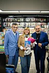 Sanja Doležal, Vladimir Kočiš Zec i Marinko Colnago na promociji knjige 'Novi fosili - bend ljubavi i sreće'