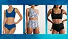 Klasični bikini Rochelle Sara (937 kn)/ bikini na jedno rame Norma Kamali (967 + 834 kn)/ bikini s ukrasnim resicama Marysia (2000 kn)