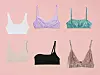 Pakiranje od 2 pamučna grudnjaka - €12,99 (H&M) // Pamučni bralette s uzorkom - 189,95 kn (Savage x Fenty) // Izvezeni grudnjak - €29 (&Other Stories) // Asimetrični rebrasti - 139,90 kn (Zara) // River Island čipkasti - £20 (Asos)
