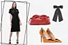 Haljina retro kroja Varteks (499 kn - akcijska cijena)/ torbica od mekane kože Mansur Gavriel; Matches Fashion (495 eura)/ kopča za kosu s mašnom Sophie Buhai; Matches Fashion (248 eura)/ salonke Alexandre Vauthier; My Theresa (560 eura)