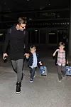 *EXCLUSIVE* Los Angeles, CA - Ricky Martin arrives at LAX airport with his two boys Valentino and Matteo Martin today. Ricky exits LAX with both boys following close, pulling their matching roller bags. April 18, 2014,Image: 191244095, License: Rights-managed, Restrictions: NO Brazil, Model Release: no, Credit line: - / Backgrid USA / Profimedia