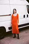 Maja nosi haljinu Ganni, Garderoba Concept Store; vintage čizme iz fundusa stilistice