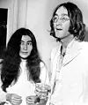 John Lennon with Yoko Ono at a show of John's art works dedicated to Yoko at a Mayfair gallery. London - 1st July 1968,Image: 304577306, License: Rights-managed, Restrictions: UK USE ONLY. Reproduction fee payable on use. For queries contact Photoshot on + 44 (0)7421 6000, Model Release: no, Credit line: STARSTOCK/Photoshot / Avalon Editorial / Profimedia