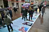 Rijeka, 010220. Rijeka 2020. Zabavnim i kulturnim sadrzajima na preko 30 lokacija otvorena je godina u kojoj Rijeka nosi titulu Europske prijestolnice kulture. Na fotografiji: Program tvrtke Thorax, Rijeka, koraci i vrijeme na Korzu Foto: Srdjan Vrancic / CROPIX