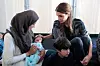 MYTILENE, GREECE - APRIl 25: Queen Rania of Jordan meets Syrian refuges at the Karatepe municipality camp for refugees on the outskirts of Mytilene, on April 25, 2016 in Lesbos, Greece. Queen Rania has travelled to Lesbos at the invitation of the International Rescue Committee (IRC), her visit coming just over a week after that of Pope Francis. (Photo by Milos Bicanski/Getty Images)