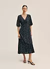 Mango naborana haljina s printom - 249,90 kn