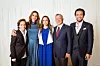 AMMAN, JORDAN- MAY 22: In this handout image provided by the Royal Hashemite Court, Jordan's King Abdullah II (2nd-R), his wife Queen Rania and (2nd-L), Crown Prince Al Hussein (R) and Prince Hashem (L) attend the graduation ceremony of Princess Salma (C) from the International Academy on May 22, 2018 at Amman, Jordan. (Photo by Handout/Royal Hashemite Court via Getty Images)