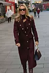 London, UNITED KINGDOM - Actress Amanda Holden looks chic wearing burgundy coat and boots at Heart radio in London *UK Clients - Pictures Containing Children Please Pixelate Face Prior To Publication*,Image: 650742769, License: Rights-managed, Restrictions:, Model Release: no, Pictured: Amanda Holden, Credit line: BACKGRID/Backgrid UK/Profimedia