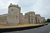 Empty streets around Windsor Castle as the drizzle brought back a quieter morning to Windsor and Eton today as the recent high number of visitors to the town stayed at home Coronavirus lockdown ease, Berkshire, UK - 03 Jun 2020,Image: 526453826, License: Rights-managed, Restrictions: , Model Release: no