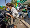 Photo © 2020: Baby2Baby via The Grosby Group Los Angeles, August 19, 2020. Prince Harry and Meghan Markle volunteered at a charity event to distribute supplies and clothes to families in need for back to school. The event was a drive though at Dr. Owen Lloyd Knox Elementary School in South Los Angeles and the couple gave the items to the families through the windows of the cars, while wearing masks and gloves. The event was organized by the charity organization, Baby2Baby. DISCLAIMER: Please note: The Grosby Group does not claim any ownership including but not limited to Copyright or License in the attached material. Fees charged by The Grosby Group are for The Grosby Group's services only, and do not, nor are they intended to, convey to the user any ownership of Copyright or License in the material. By publishing this material you expressly agree to indemnify and to hold The Grosby Group and its directors, shareholders and employees harmless from any loss, claims, damages, demands, expenses (including legal fees), or any causes of action or allegation against The Grosby Group arising out of or connected in any way with publication of the material.,Image: 554377297, License: Rights-managed, Restrictions: , Model Release: no, Credit line: Baby2Baby via The Grosby Group / Grosby Group / Profimedia