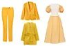 Elegantne hlače na crtu Orsay (229,90 kn)/ Žuti sako Mango (449,90 kn)/ Haljina na vezanje Zara (549,90 kn)/Haljina Rosie Assoulin; Moda Operandi (2290 eura)