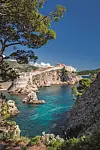 The famous City Walls of Dubrovnik, view from St.Lawrence Fortress (Lovrijenac) - Dubrovnik, Southern Dalmatia, Croatia