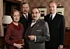 Pauline Moran, Philip Jackson, David Suchet (kao Hercule Poirot) te Hugh Fraser na snimanju serije o genijalnom belgijskom detektivu