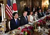Svečana večera unutar rezidencije u čast japanskog premijera Shinzo Abea i supruge Akie Abe.