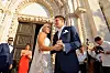 Sibenik, 090815. Katedrala svetog Jakova. Kosarkaski par Antonija Misura i Marko Sandric nakon deset godina veze vjencali su se u rodnom Sibeniku. Na fotografiji: mladenci. Foto: Niksa Stipanicev / CROPIX