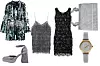 Mini haljina 376,64 kn/ 49,99 € H&M Cipele Monki 339 kn/44,99 € ZALANDO.HR; Mini haljina 279,90 kn/ 37,15 € PULL&BEAR/ Haljina od tila sa šljokicama 831 kn/ 110,29 € NAF NAF/ Haljina od tila sa šljokicama 831 kn/ 110,29 € NAF NAF; Večernja torba 399,90 kn/ 53,08 € ZARA