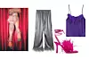 ROGER VIVIER, Satenske hlače 549,90 kn/ 72,98 € ZARA; Satenski top 259,90 kn/ 34,49 € RESERVED; Sandale od umjetne kože 549,90 kn/ 72,98 € ZARA