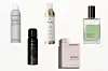 Sprej za volumen Living Proof Dry Volume & Texture Spray; Cult Beauty (249 kn)/ sprej za teksturu Oribe; SpaceNK (177 kn)/ suhi šampon za kosu Philip B (445 kn)/ lagani sprej za oblikovanje i volumen Kevin Murphy Anti Gravity Spray (70 kn)/ mirisna maglica za kosu bez volumena Larry King; Cult Beauty (257 kn)