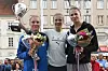 Pobjednice natjecanja u skoku s motkom: Tina Šutej, Anjuli Knaesche i Amalie Švabikova